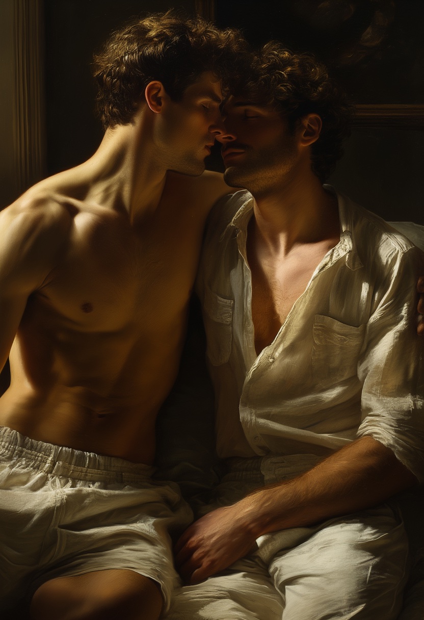 Baroque Chiaroscuro Dorm Kiss