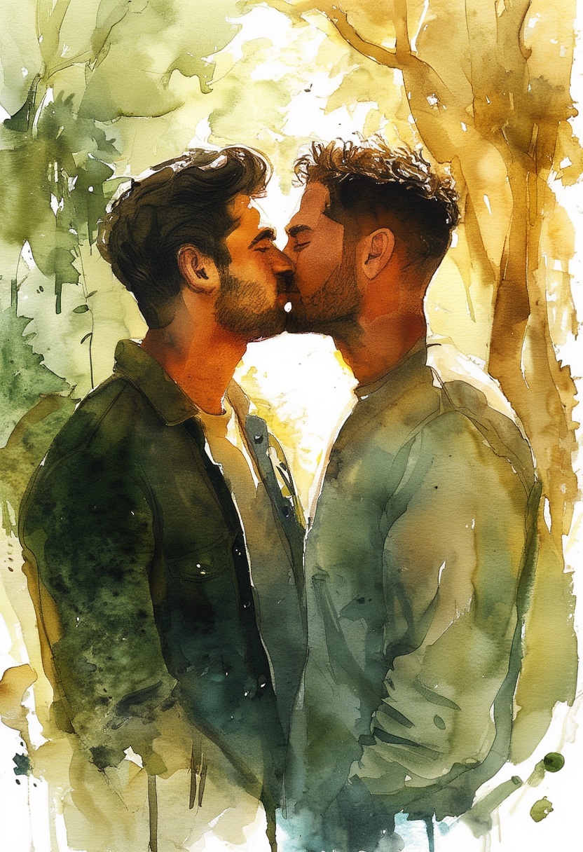 Forest Clearing Passionate Embrace