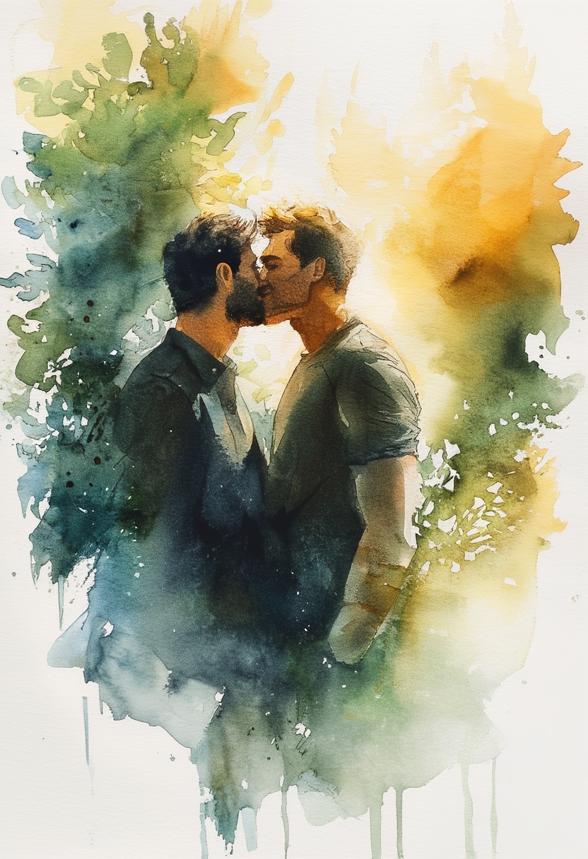 Forest Clearing Watercolor Embrace