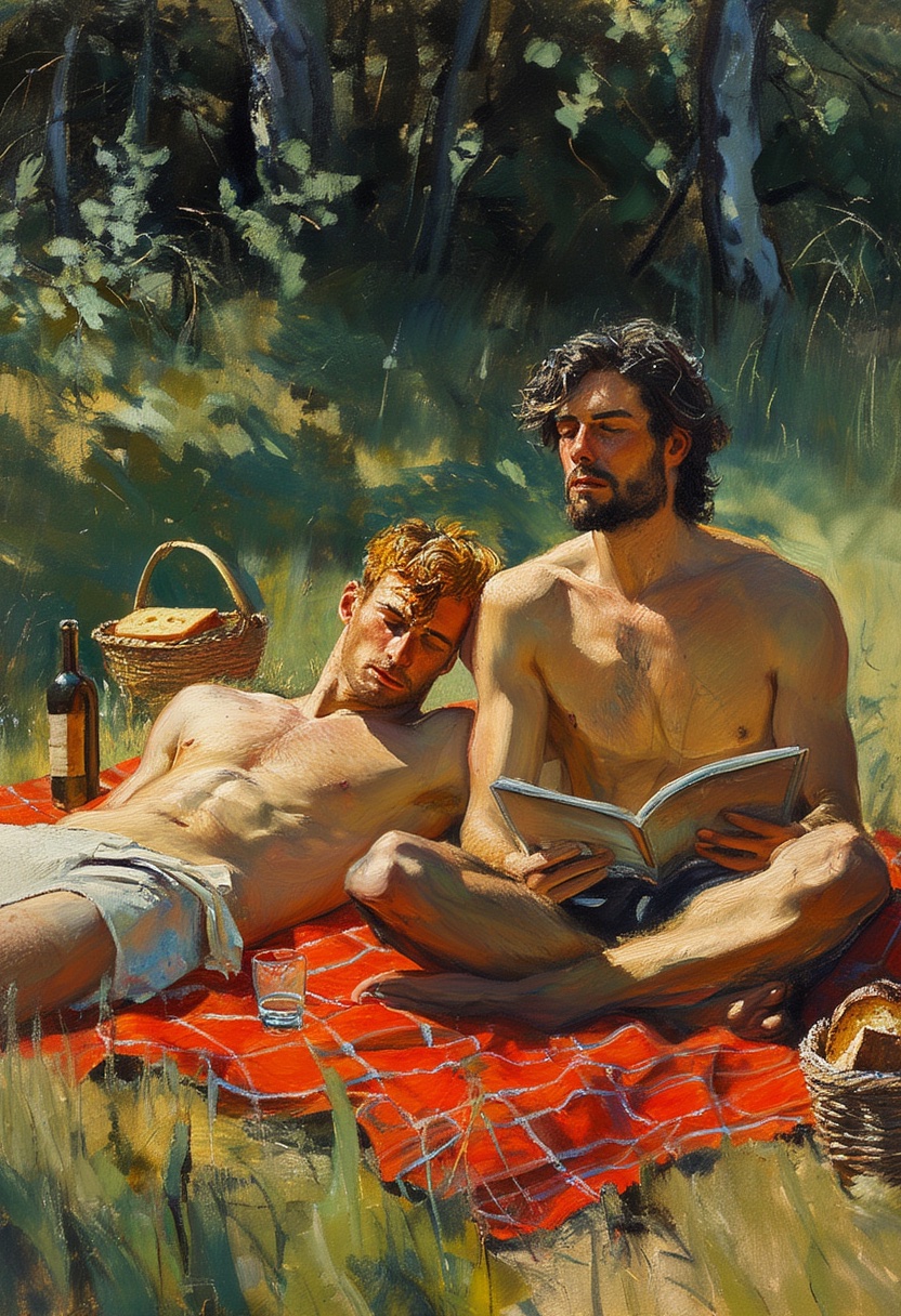 Abrazo de Picnic en Prado Boscoso