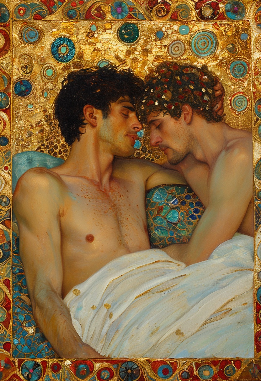 Golden Embrace Amongst Mosaic