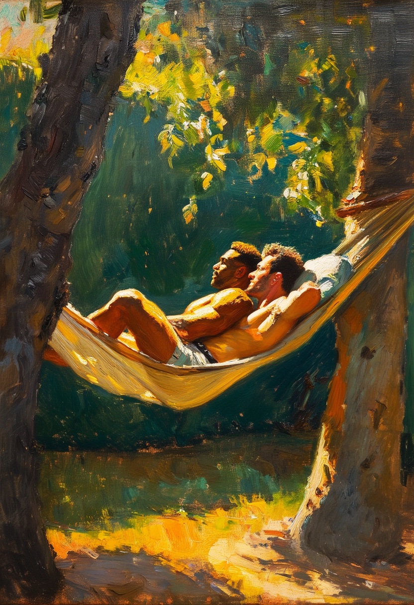 Golden Hour Hammock Embrace