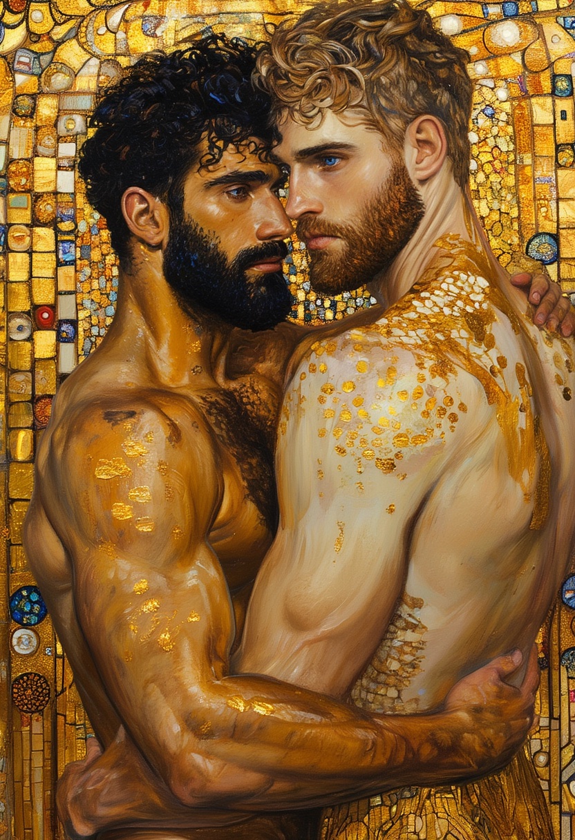 Goldenes Mosaik-Umarmung