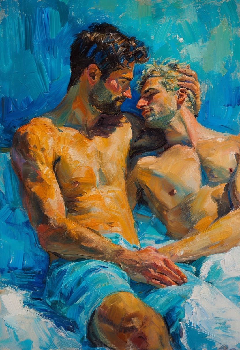 Intimate Beachside Embrace