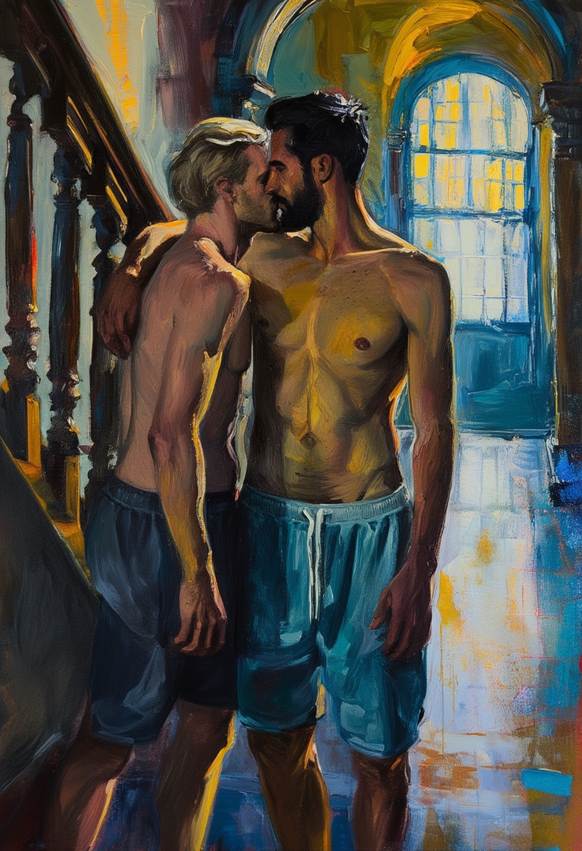 Morning Hallway Embrace