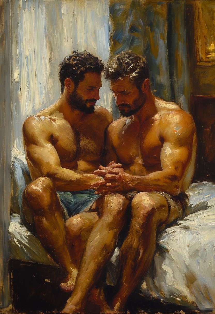 Muted Blue Hotel Embrace