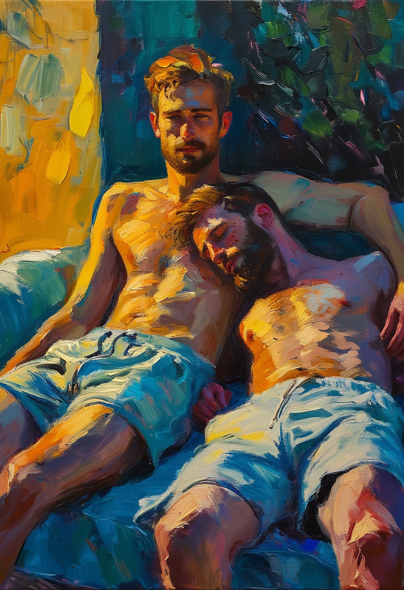 Sunlit Courtyard Embrace