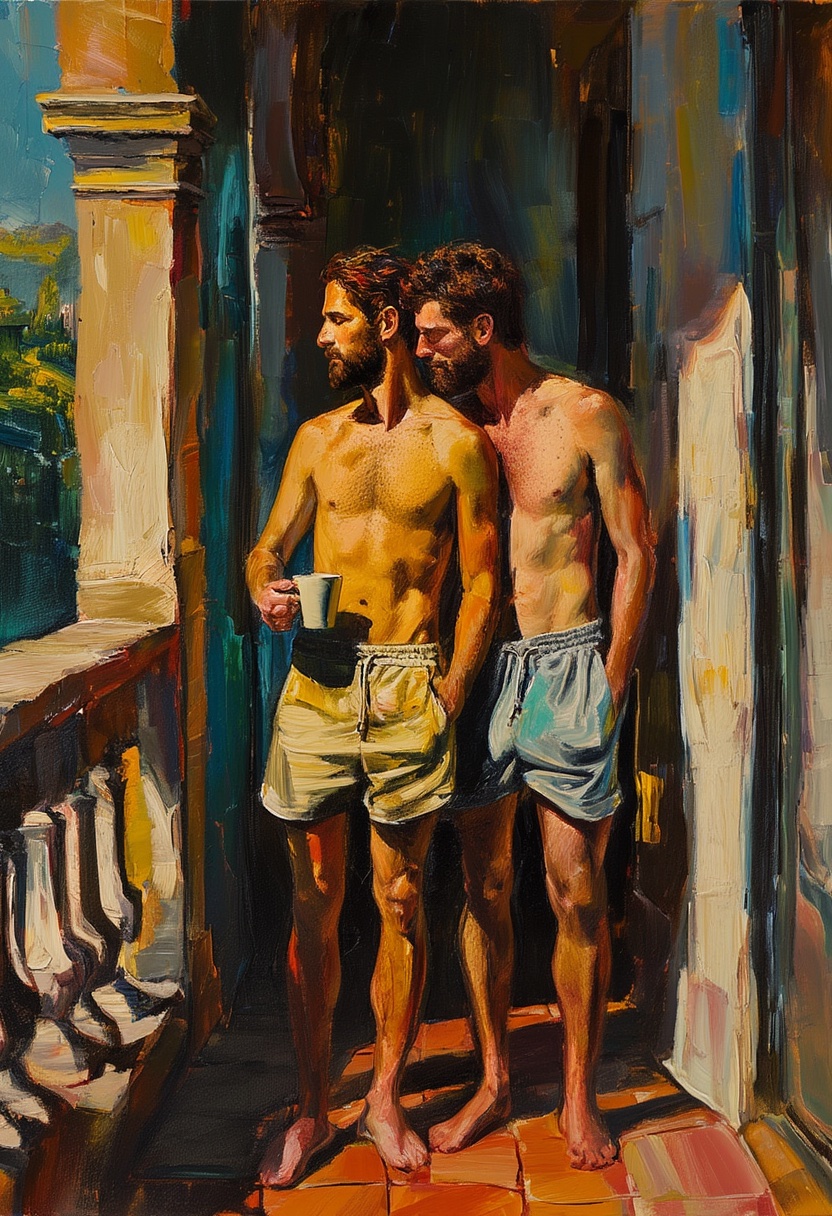 Sunlit Patio Morning Embrace