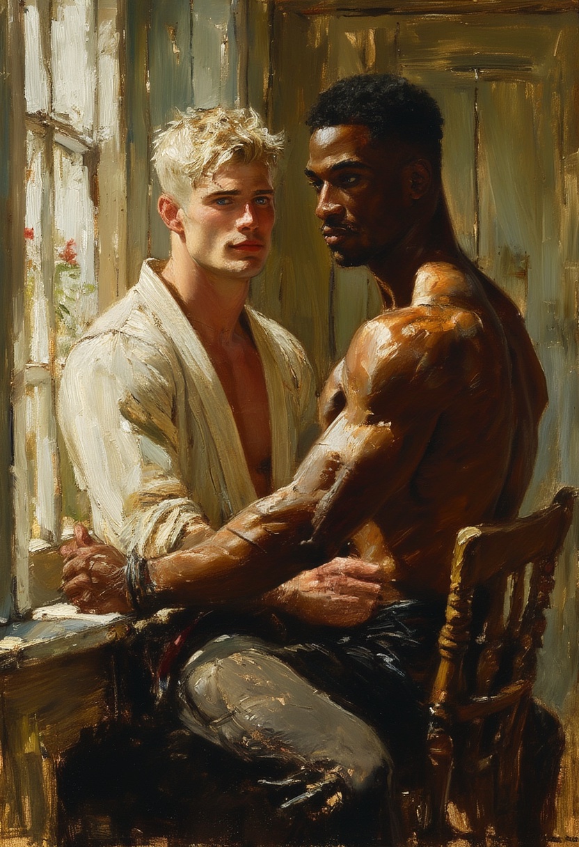 Sunlit Studio Embrace