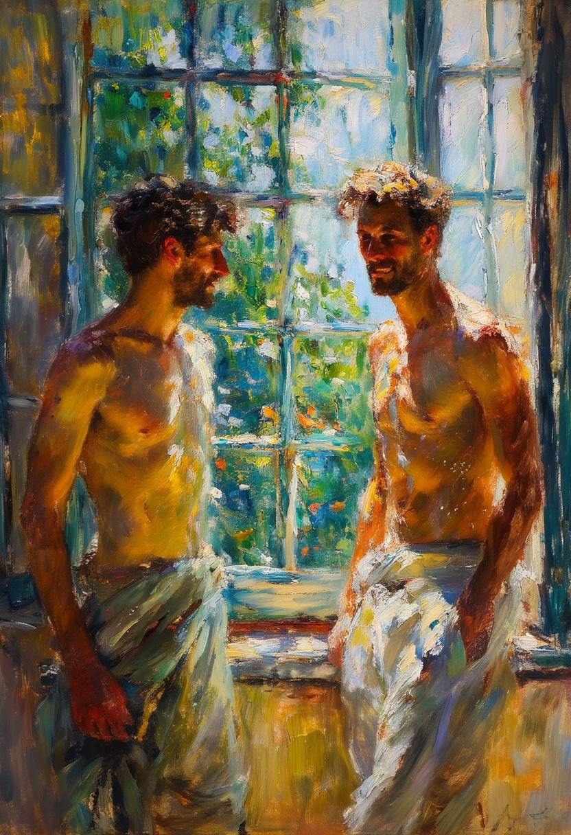 Sunlit Window Embrace