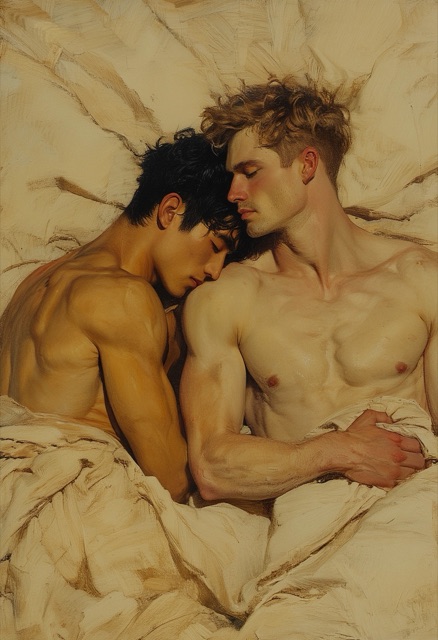 Eiertempera Umarmung