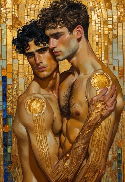 Goldenes Umarmungs-Mosaik