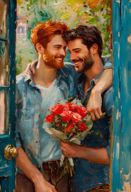 Abrazo en el Jardín