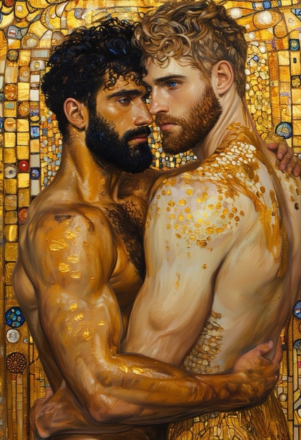 Goldenes Mosaik-Umarmung