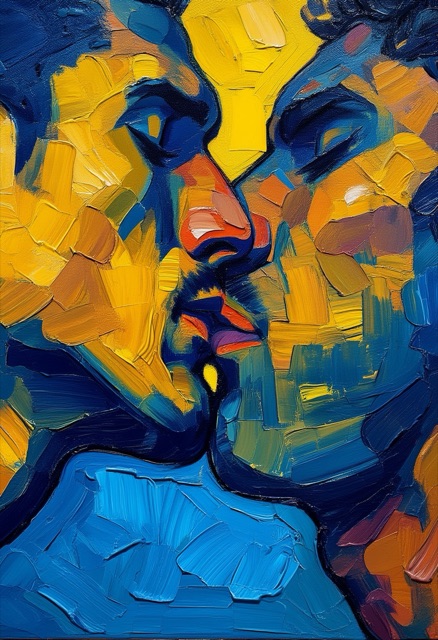 Impasto Leidenschaftliche Umarmung