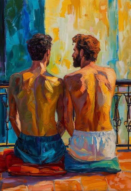 Morgens auf dem mediterranen Balkon