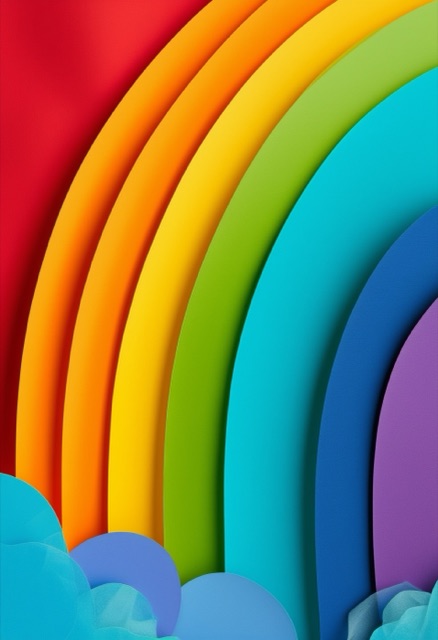 Regenbogen-Papier-Cutout-Kollektion