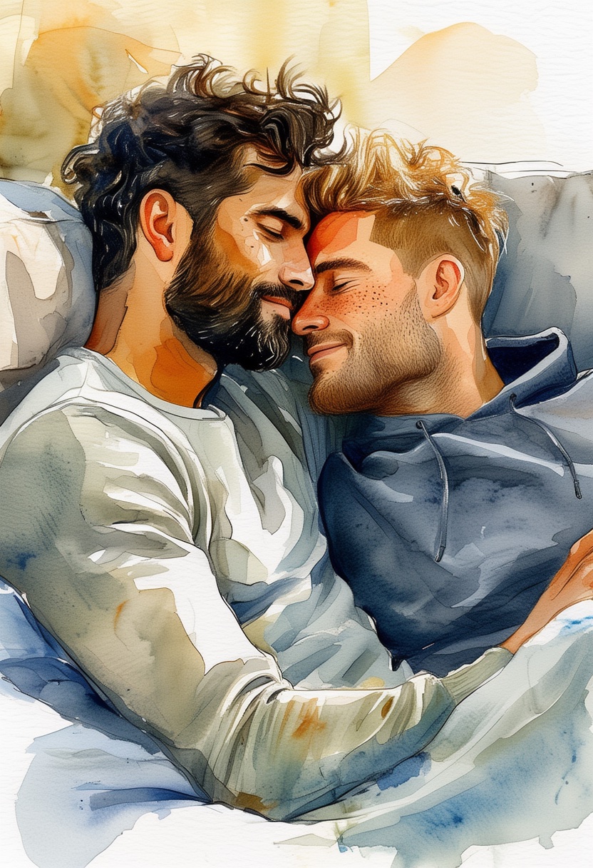 Watercolor Embrace Mediterranean