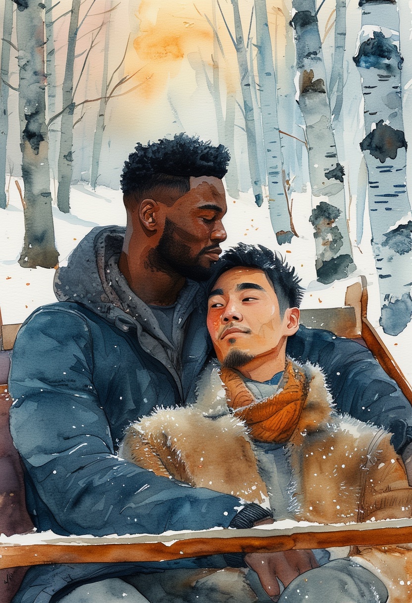 Winter Sleigh Ride Embrace